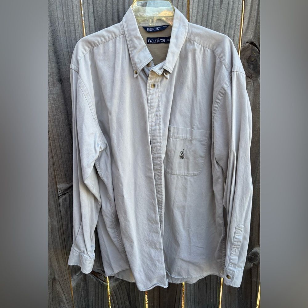 XL Nautica Long Sleeve Dress Shirt Pocket Button Down Mens Size XLarge EPC